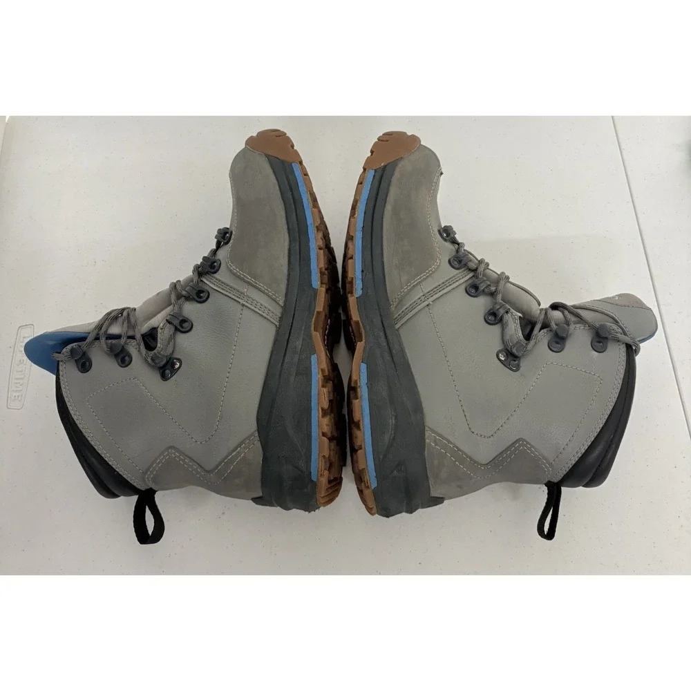 Simms Men's Wading Boots Size 9 Gray/Blue Fly Fishing Shoes Rubber Soles